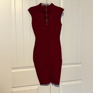 Elegant Red Sleeveless Dress
